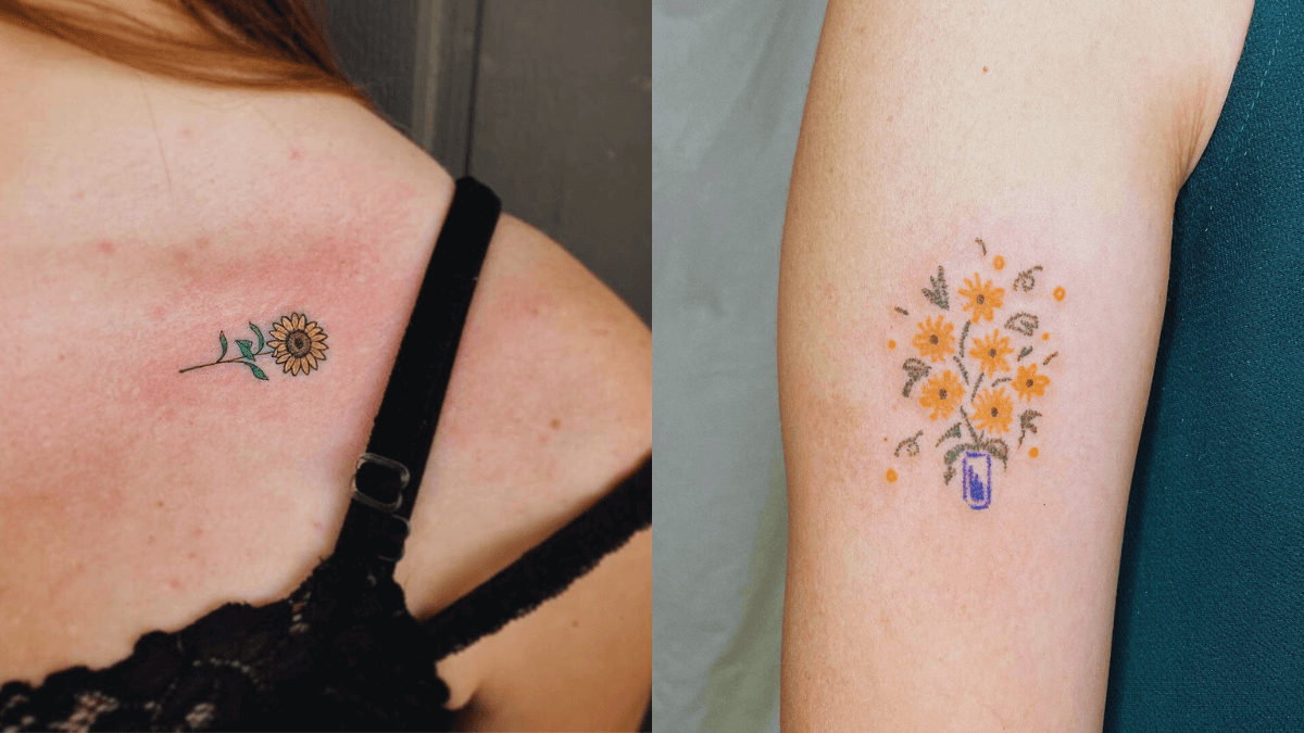 Sunflower Tattoo by Funk Tha World - Iron Palm Tattoos & Body Piercing