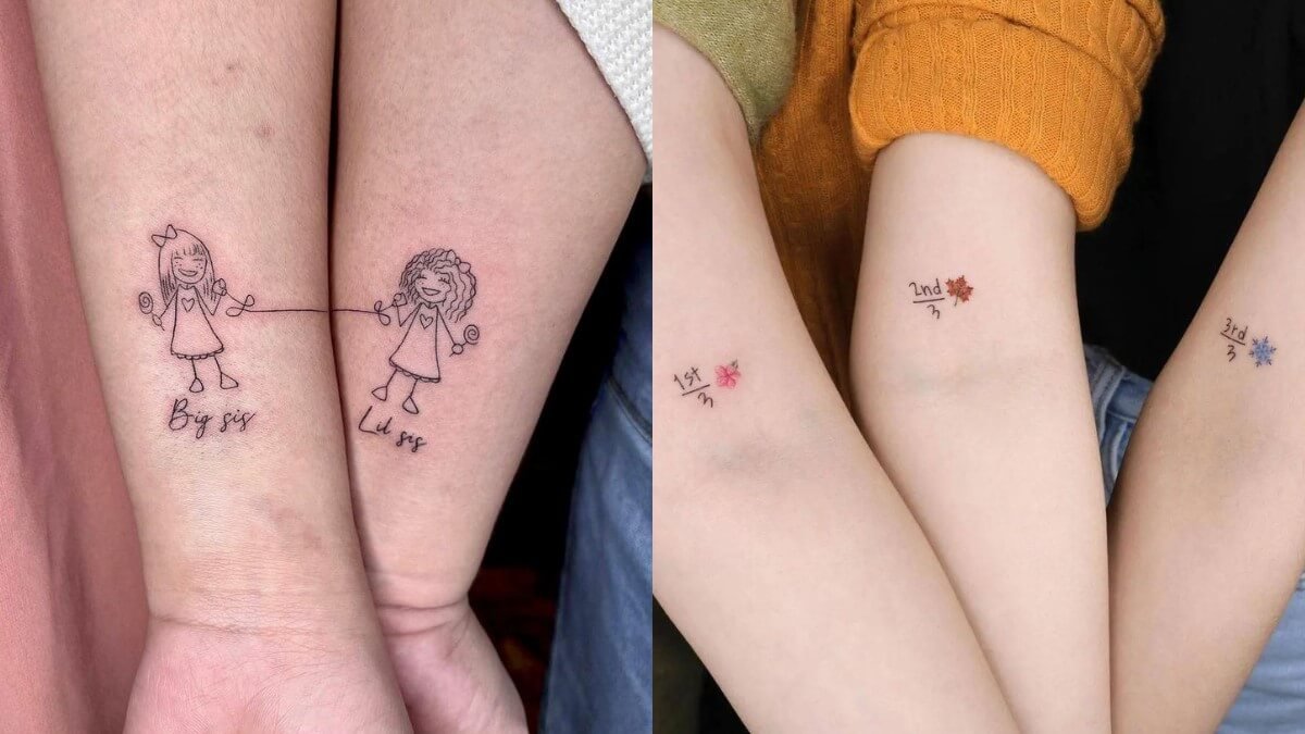 Matching sisters tattoo | Sister tattoo designs, Matching sister tattoos, Sister  tattoos