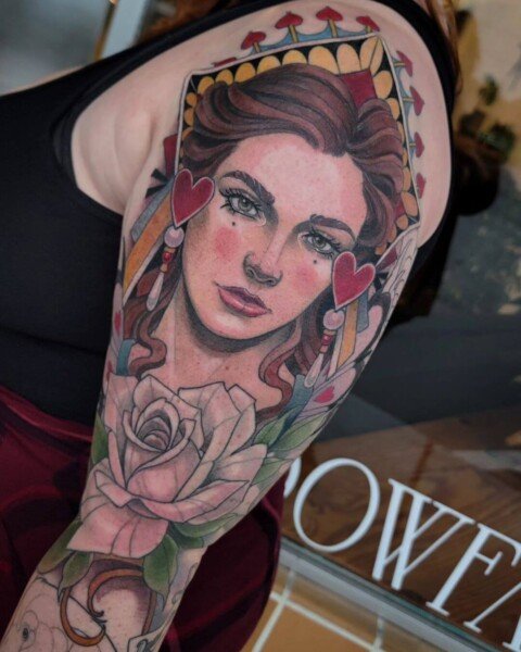 51 Most Creative Queen Of Hearts Tattoos For 2024 Eye On Tattoos